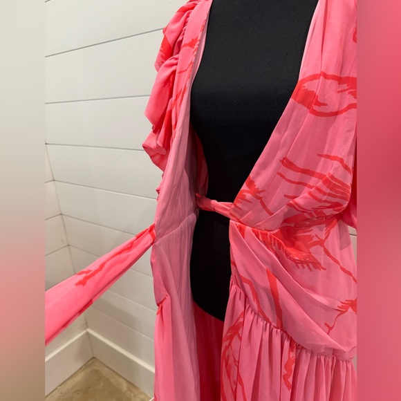 Hutch Beck Chiffon Floral Wrap Maxi Dress NWT Size XS - Picture 9 of 16